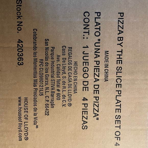 Vintage House of Lloyd Pizza by the slice Ceramic plate set of 4 - Picture 10 of 12